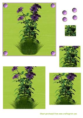Green & Purple Dahlia Pyramid Topper