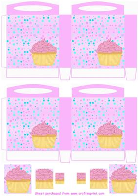 Pink Cupcake Balloon Weight Bags