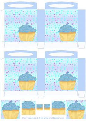 Blue Cupcake Balloon Weight Bags