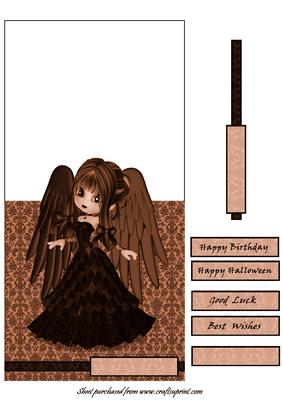 Dark Angel Over the Edge (sepia)