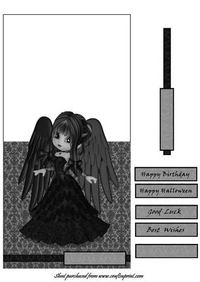 Dark Angel Over the Edge (black & White))