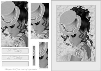 Vintage Lady Portrait in Black & White