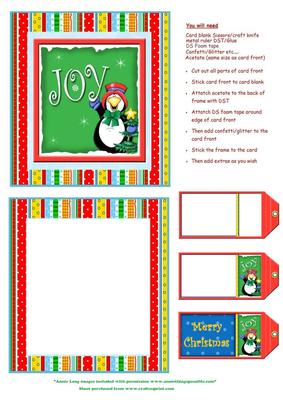 Penguin Shaker Card with 3D Tag