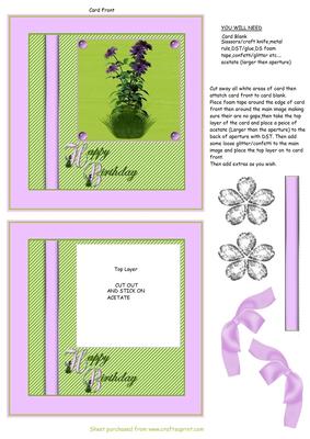 Dahlia Birthday Shaker Card