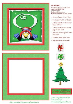 Alphabet Penguin Shaker Card Letter O