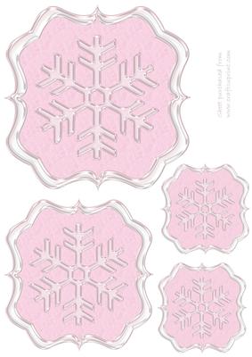 Fancy Snowflake Toppers (pink)