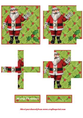 Santa Topper Cross Shaped Pyramid