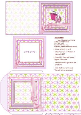 Born to Shop Mini Shaker Card and Envelope