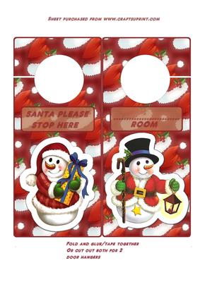 Christmas Door Hanger Snowmen