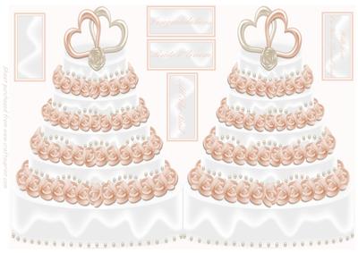 Wedding Cake Shaped Card