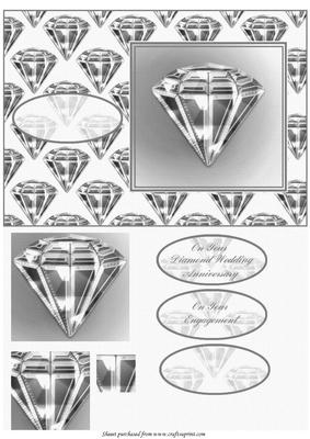 Diamond Wedding/engagement Card Front