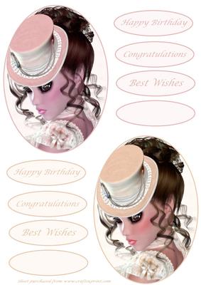 Oval Lady's Portrait Toppers