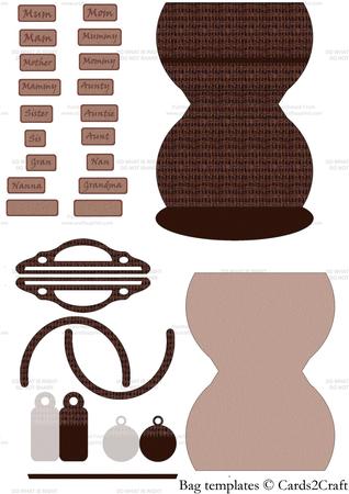 Burlap Handbag Card Kit