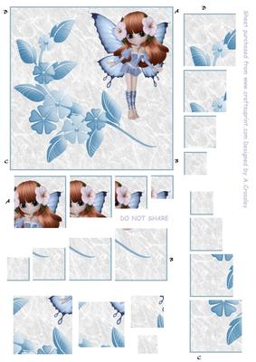 Blue Fairy 4 Corner Stacker and Pyramid