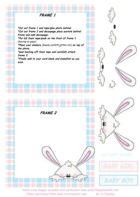 New Baby Add a Photo Shaker Card