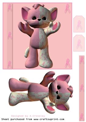 Breast Cancer Awareness Kitty Topper