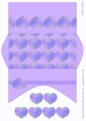 Lavender Heart Design Money/gift Wallet