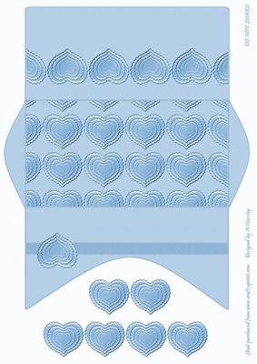 Blue Heart Design Money/gift Wallet