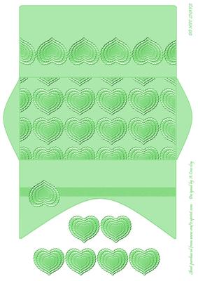 Green Heart Design Money/gift Wallet