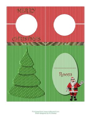 Santa and Tree Door Hanger