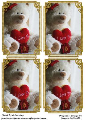 I Love You,teddy Toppers
