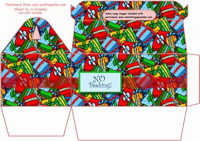 No Peeking Christmas Presents Gable Box