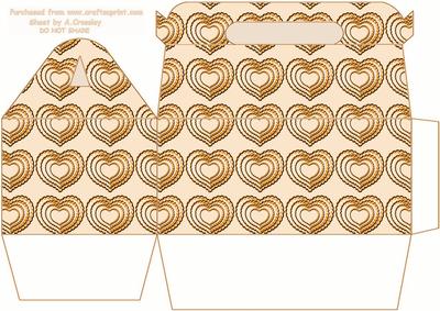 Gold Hearts Gable Box