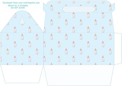 Baby Bottles Gable Box (blue)