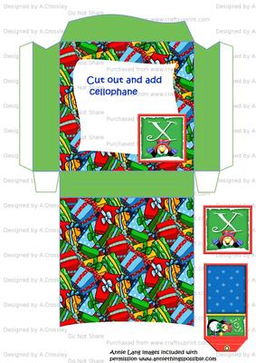 Presents and Penguin Small Window Pinch Bag Initial X
