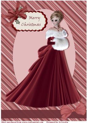 Elegant Christmas Lady A4