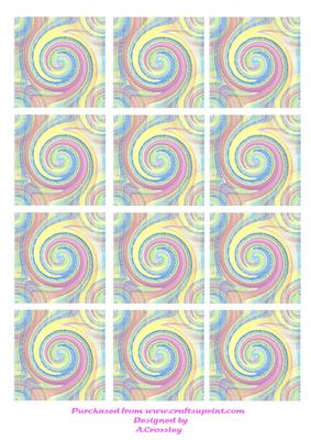 Pastel Swirl Tea Bag Tiles 1