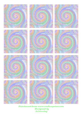 Pastel Swirl Tea Bag Tiles 2