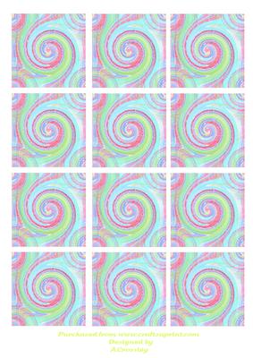 Pastel Swirl Tea Bag Tiles 4