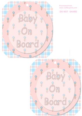 Baby on Board Car Signs