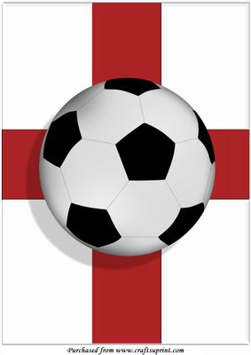 A4 England Flag and Football