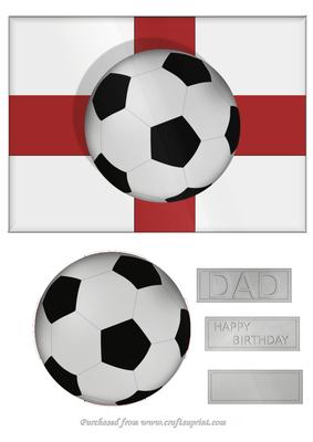 A5 England Flag and Football