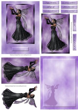 Fairy Card Front Kit (purple)