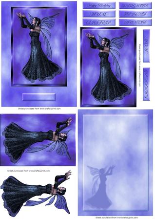Fairy Card Front Kit (blue)