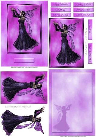 Fairy Card Front Kit (pink)