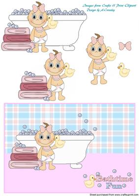 Baby Card Front Girl