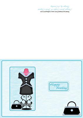 Dress Quick Card Blue