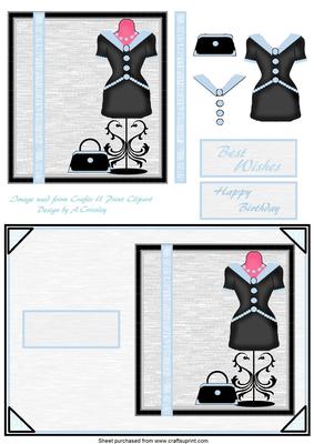 Dress and Bag Card Front