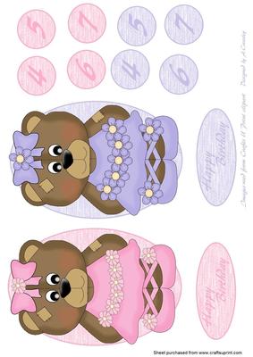 Ballerina Bear Topper Sheet