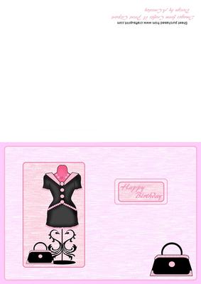 Dress Quick Card Pink