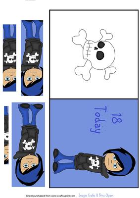 Emo 18th Birthday Card (male)