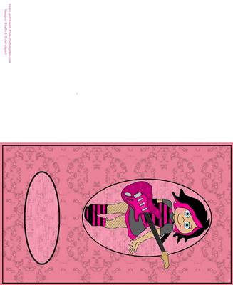 A5 Rock Girl Card