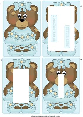 Inverted Pyramid Bear (blue)