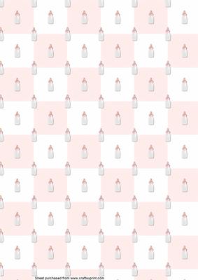 Baby Bottle Backing Paper (pink)