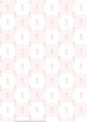 Baby Bottle Vellum (pink)