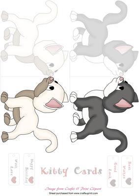 Small Kitty Shaped Cards